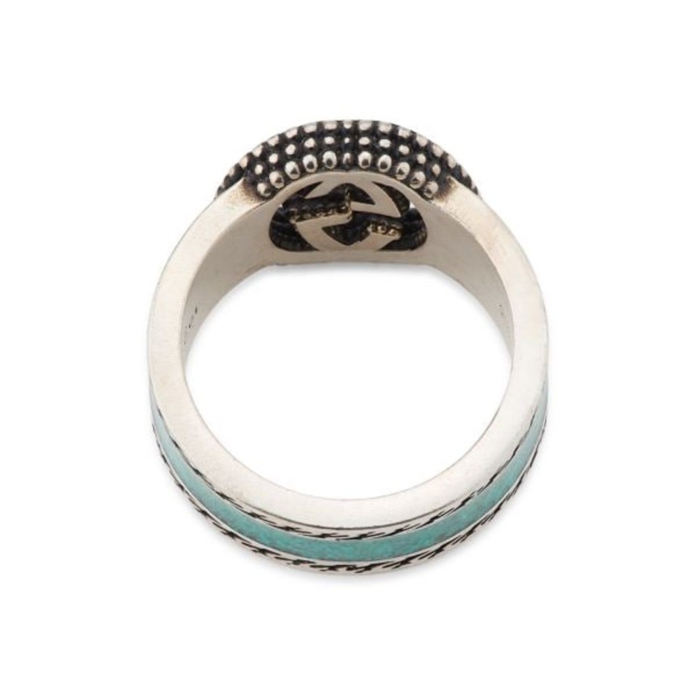 Gucci Interlocking G Turquoise Ring | Unisex | Brand New | Made in italy - Picture 4 of 5